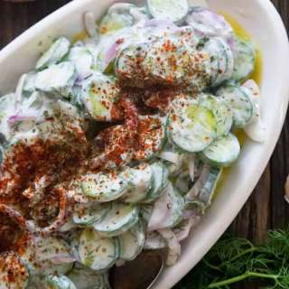 Creamy Cucumber Salad With Yogurt