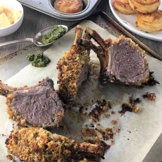 Basil Pesto Crusted Lamb Racks