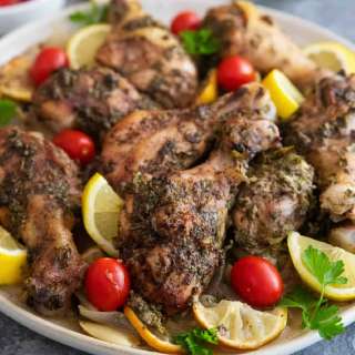 Baked Chicken Legs with Sumac and Garlic