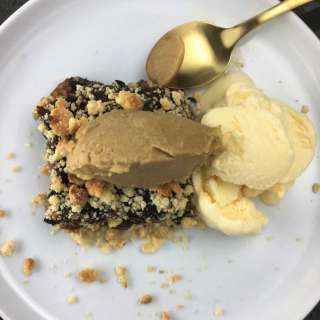 Fruit Mince Pie Tray Bake with Spiced Rum Butter