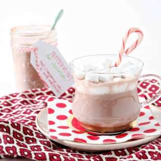 Mason Jar Peppermint Hot Cocoa Mix