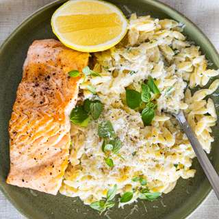 Lemon Parmesan Creamy Orzo