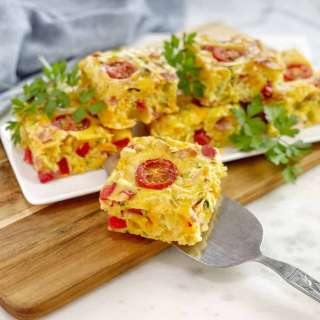 Super Easy Zucchini Slice with Bacon