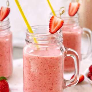 Easy Strawberry Colada With Malibu