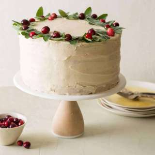 Apple Cranberry Cake with Brown Sugar Buttercream