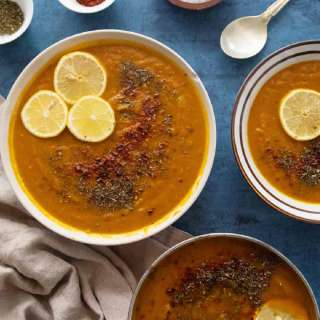 Roasted Butternut Squash Soup with Saffron