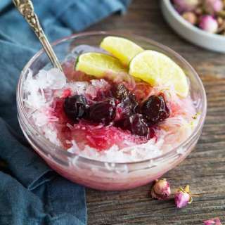 Faloodeh Recipe (Persian Rose and Lime Granita)