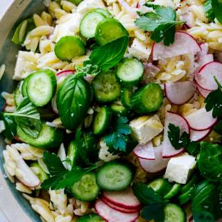 Easy lemon orzo salad