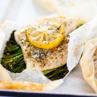 Garlic butter Fish en Papillote