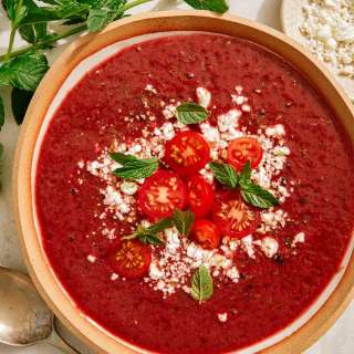 Strawberry and Tomato Gazpacho