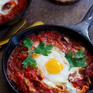 Baked Eggs with Sausage and Mushroom