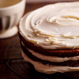 Pumpkin Carrot cake with cream cheese frosting