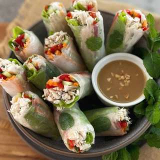 Chicken Rice Paper Rolls