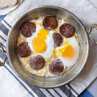 Sucuk Yumurta (Turkish Sausage and Eggs)
