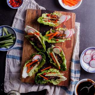 Chinese BBQ Pork lettuce wraps