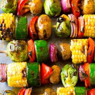 Grilled Vegetable Kabobs with Fajita Butter
