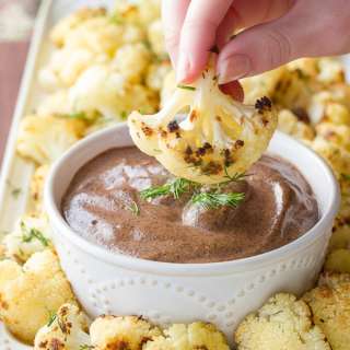 Roasted Cauliflower with Tahini Dressing