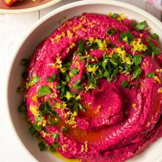 Zesty Roasted Beet Hummus Recipe