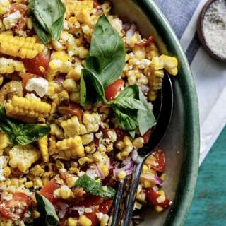 Summer grilled corn salad