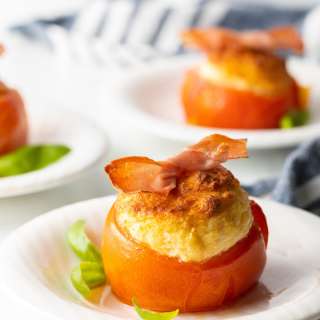 Tomatoes Stuffed with Cheese Souffle