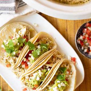 Shredded Chicken Tacos Recipe (CrockPot Taco Meat)