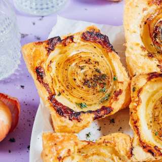 Upside Down Onion Tart With Brie