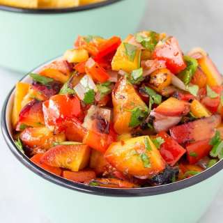 Grilled Chipotle Peach Salsa