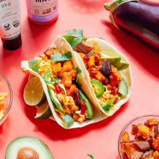 Korean Eggplant Tacos