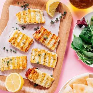 Crispy Gooey Grilled Halloumi Cheese