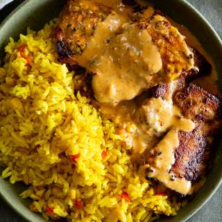 Creamy Peri-Peri Chicken with Rice
