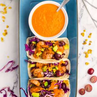 Shrimp Tacos Recipe with Ranchero Sauce