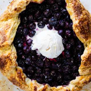 Easy puff pastry blueberry galette