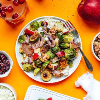 Maple-Glazed Roasted Brussels Sprout Salad