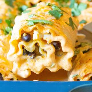 Southwest Chicken Lasagna Roll Ups Recipe