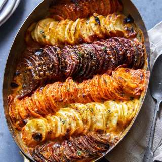 Cheesy Root Vegetable Gratin