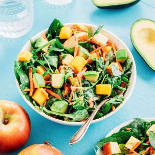Avocado & Mango Green Salad with Yogurt Dressing