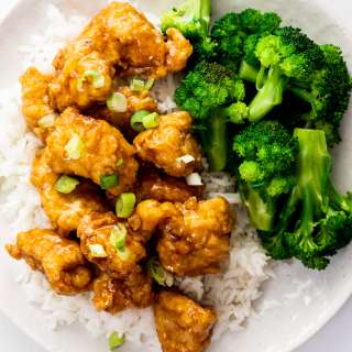 Crispy orange chicken