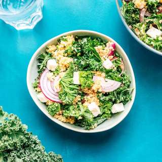 Quinoa Kale Salad with Lemon Vinaigrette