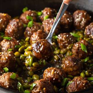 Asian Meatballs with Edamame