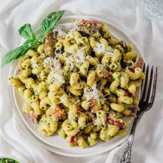 Cavatappi Pasta With Creamy Pesto