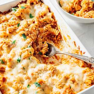 Rotini Pasta Bake Casserole (High Protein)