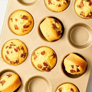 Corn Muffins Recipe with Bacon and Maple Syrup