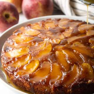 Apple Upside-Down Cake Recipe with Whiskey Sauce