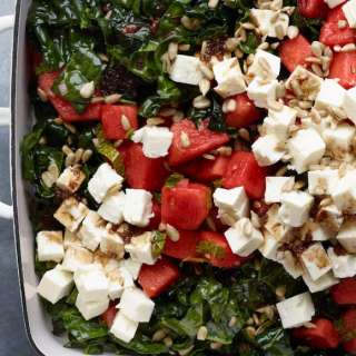 Watermelon, Kale and Feta Salad