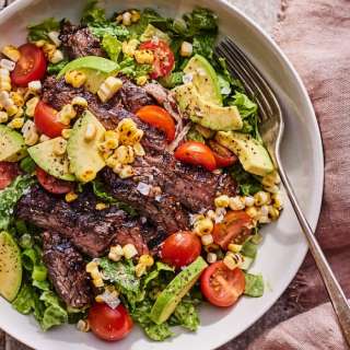 Loaded Steak Salad Bowl with Yogurt Green Goddess