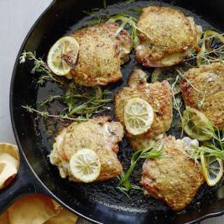 Crispy Lemon Chicken Thighs