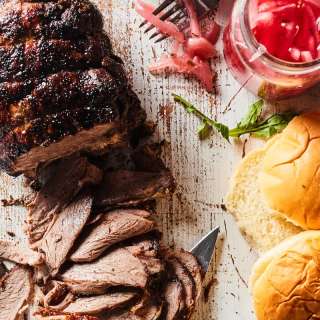 Garlic and Herb Stuffed Boneless Leg of Lamb