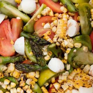 Asparagus, Basil and Corn Salad