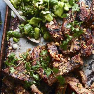 Thai Style Baby Back Ribs (with Smashed Cucumber Salad)