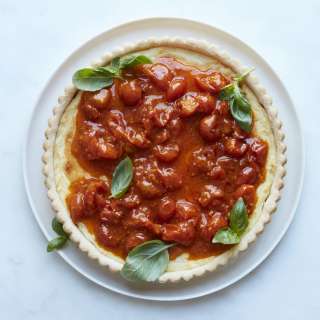 Tomato Confit Basil Tart